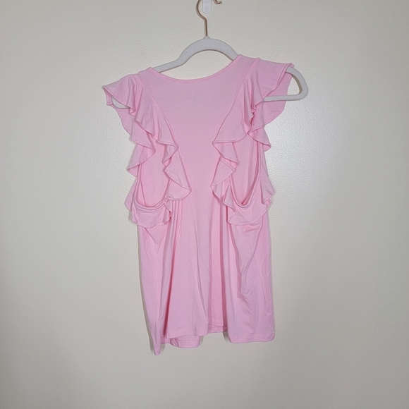 Lilly Pulitzer Pink Ruffled Sleeveless Blouse - Picture 4 of 4